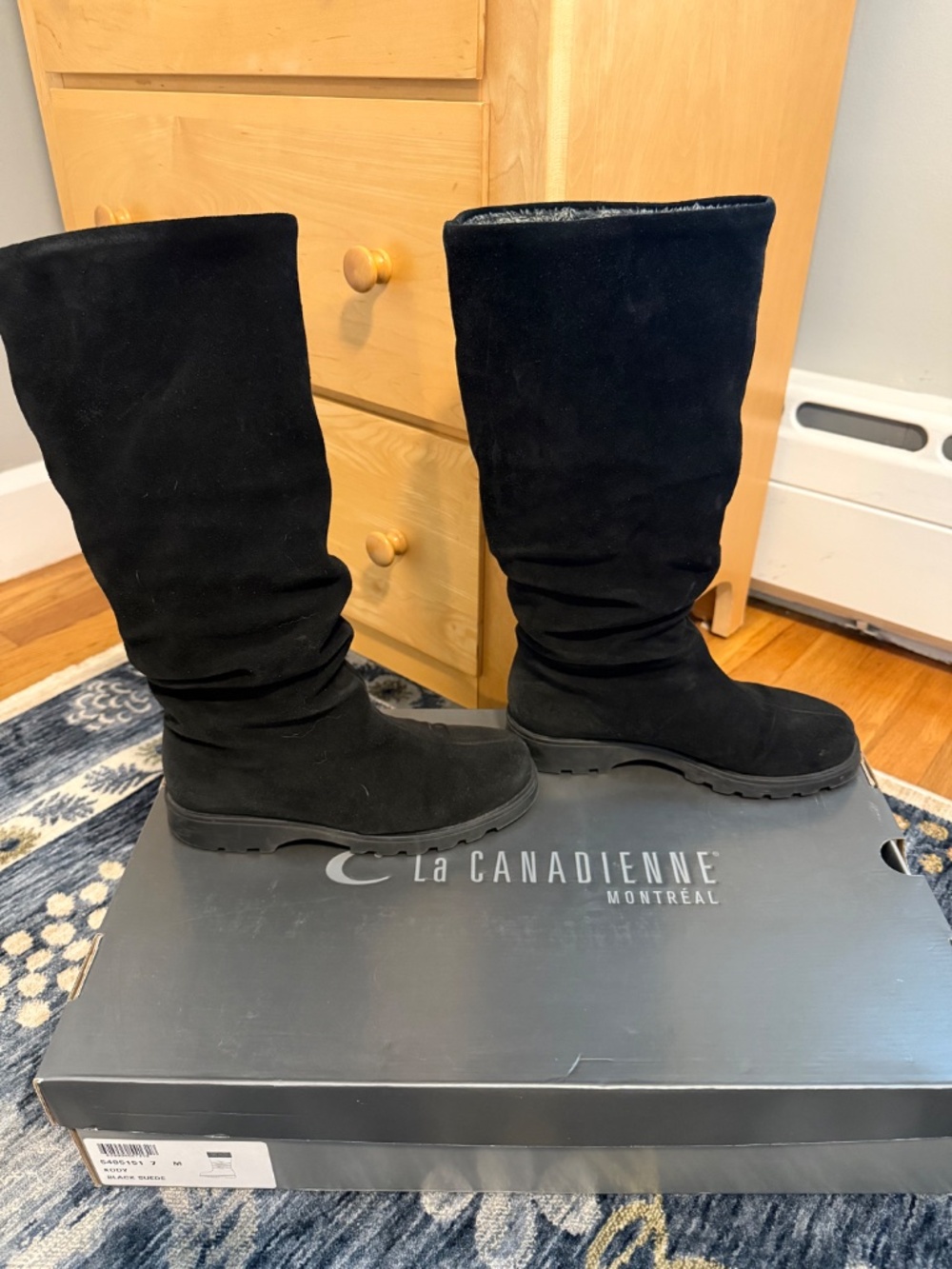 La Canadienne boots - black suede size 7
